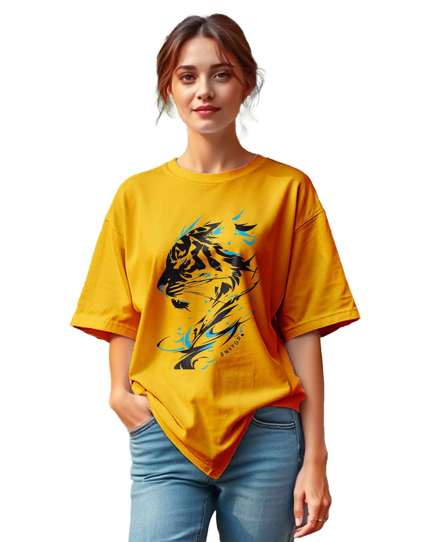 AUSK Oversized T-Shirts || Printed Half Sleeve Tshirt for Womens