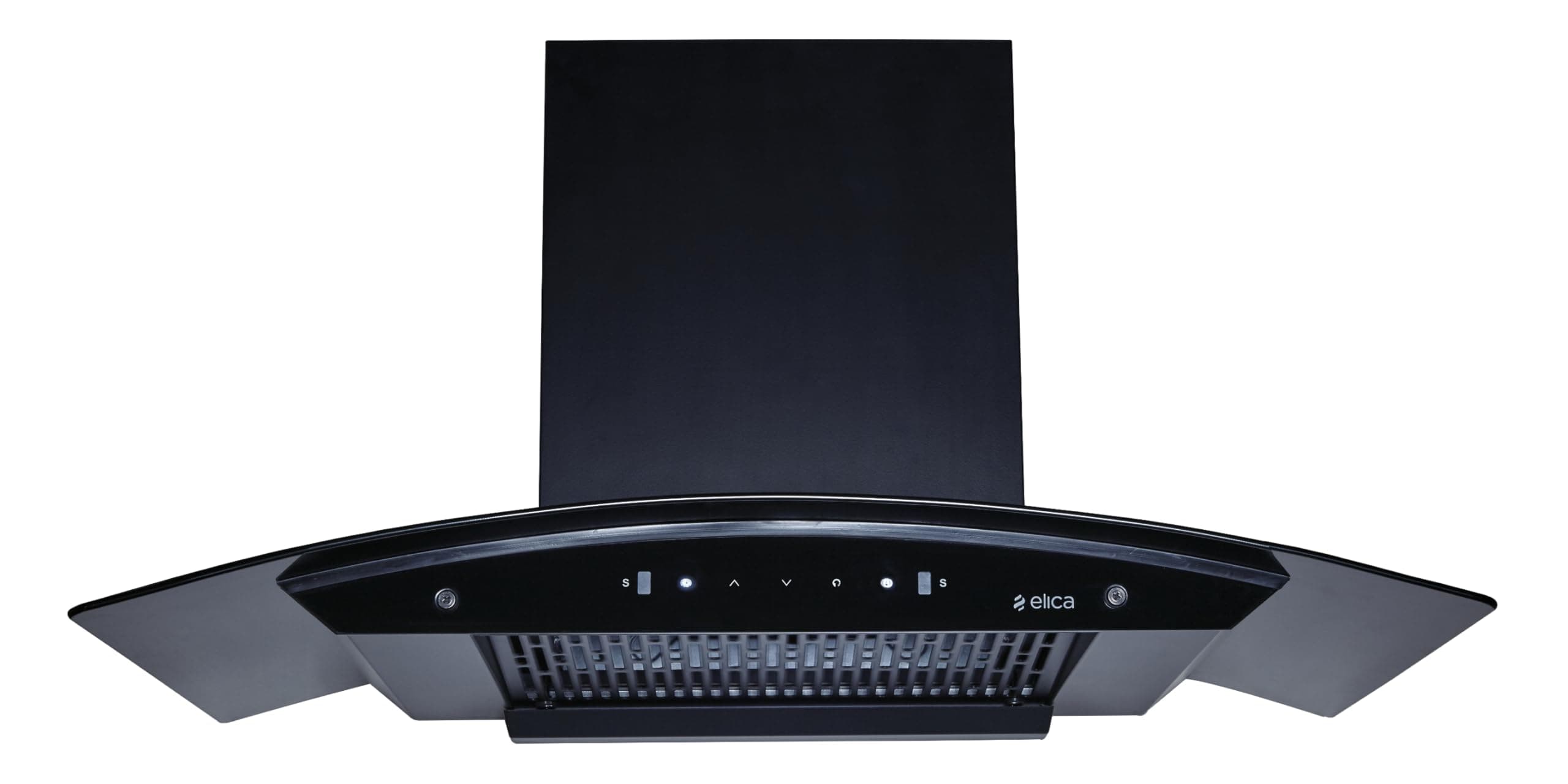 Elica 90cm 1500 m3/hr Filterless Autoclean Kitchen Chimney with 15 Years Motor Warranty & 5 Years Comprehensive (CURVE FL 900 HAC LTW MS NERO), Black