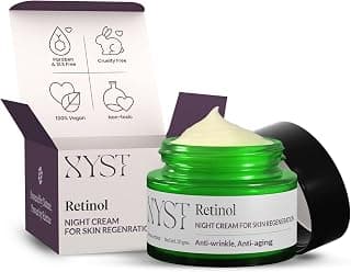 XYST Retinol Night Cream For Anti-Aging & Wrinkles (50g) | Lightweight Cream for Age Spots, Reduce Fine Lines, Improve Skin Firmness | Suitable For Women & Men of All Skin Types