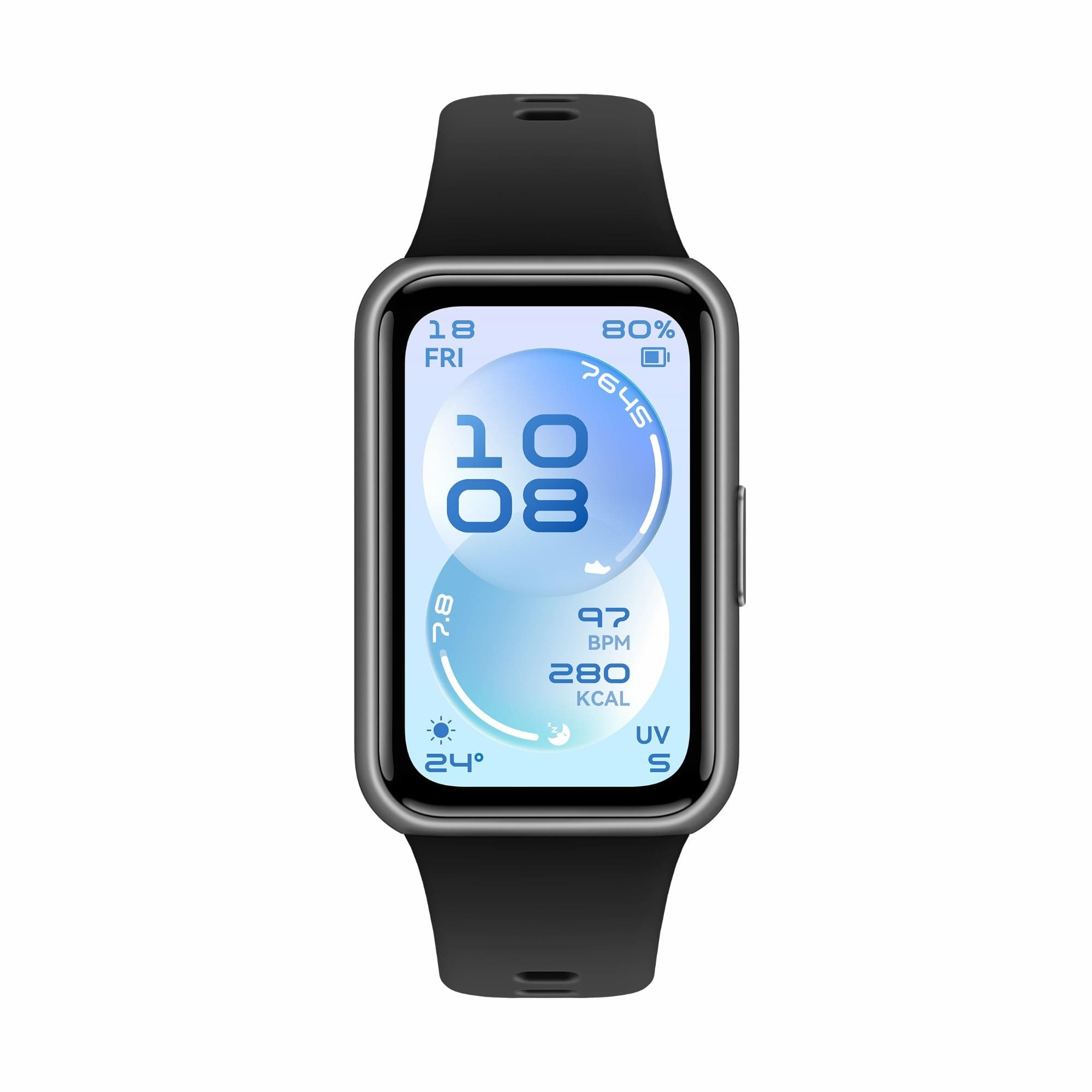 Huawei Band 11 Health & Fitness Tracker, Enhanced Sleep Tracking, All-Day Health Monitoring, Ultra-Slim & Comfort Wear, Compatible with iOS & Android, Smart Watch, Metal (Black)