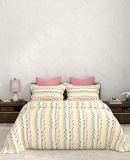 Bombay Dyeing King Size Bedsheet Cotton – Super Soft and 164 TC Premium Fabric, 2 Pillow Covers Included (274 x 274 cm) - FK14