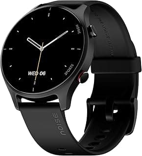Noise Noise Twist Round dial Smart Watch with Bluetooth Calling, 1.38" TFT Display, up-to 7 Days Battery, 100+ Watch Faces, IP68, Heart Rate Monitor, Sleep Tracking (Jet Black)
