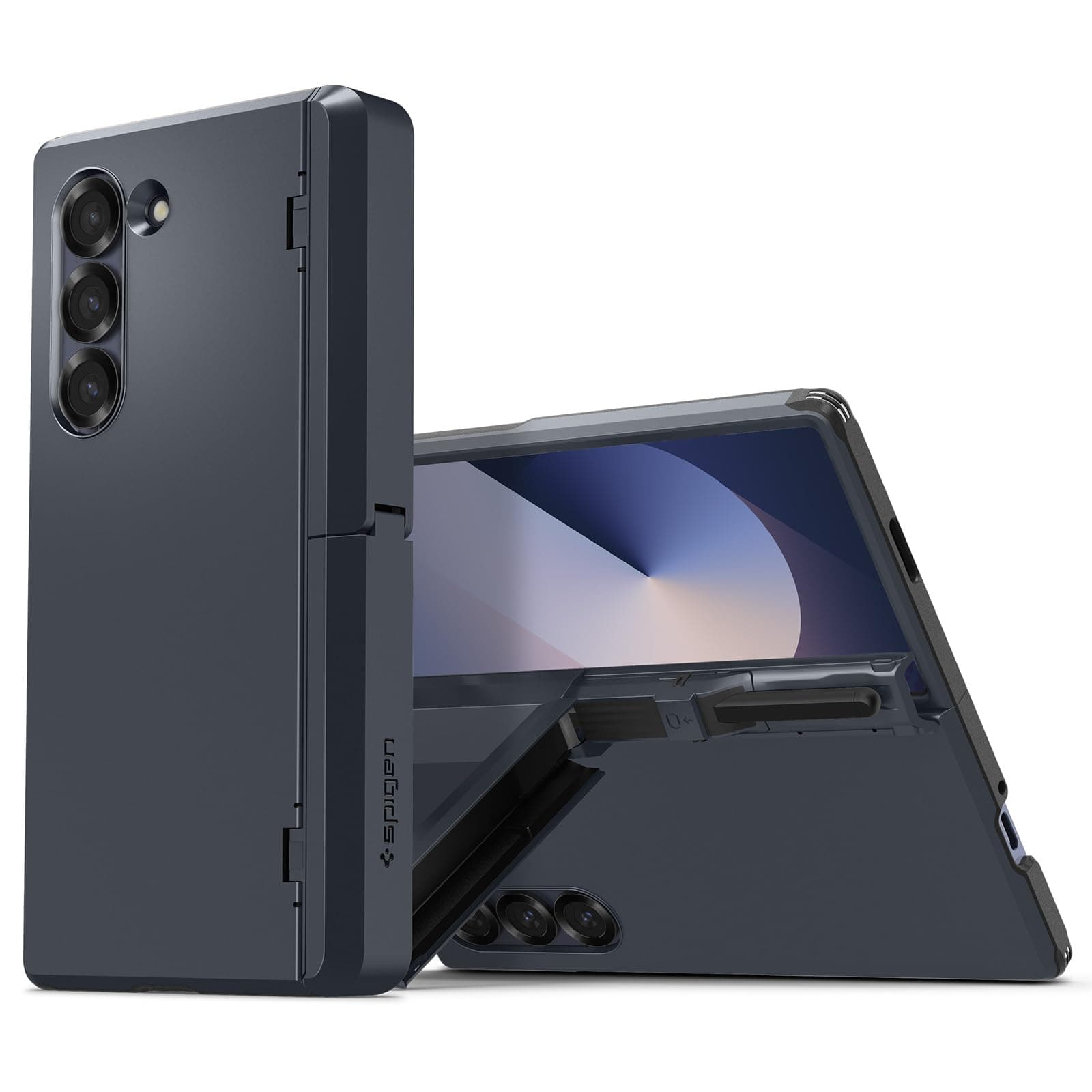 Spigen Tough Armor Pro P | Samsung Galaxy Z Fold6 Case [Hinge Protection] [Kickstand] [S Pen Holder] Galaxy Z Fold 6 Back Cover | PC - Metal Slate