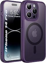 Enflamo Polycarbonate Matte Back Cover Case Compatible with Magsafe Designed for iPhone 14 Pro|Ultra Hybrid Camera Bump Protection (Deep Purple)