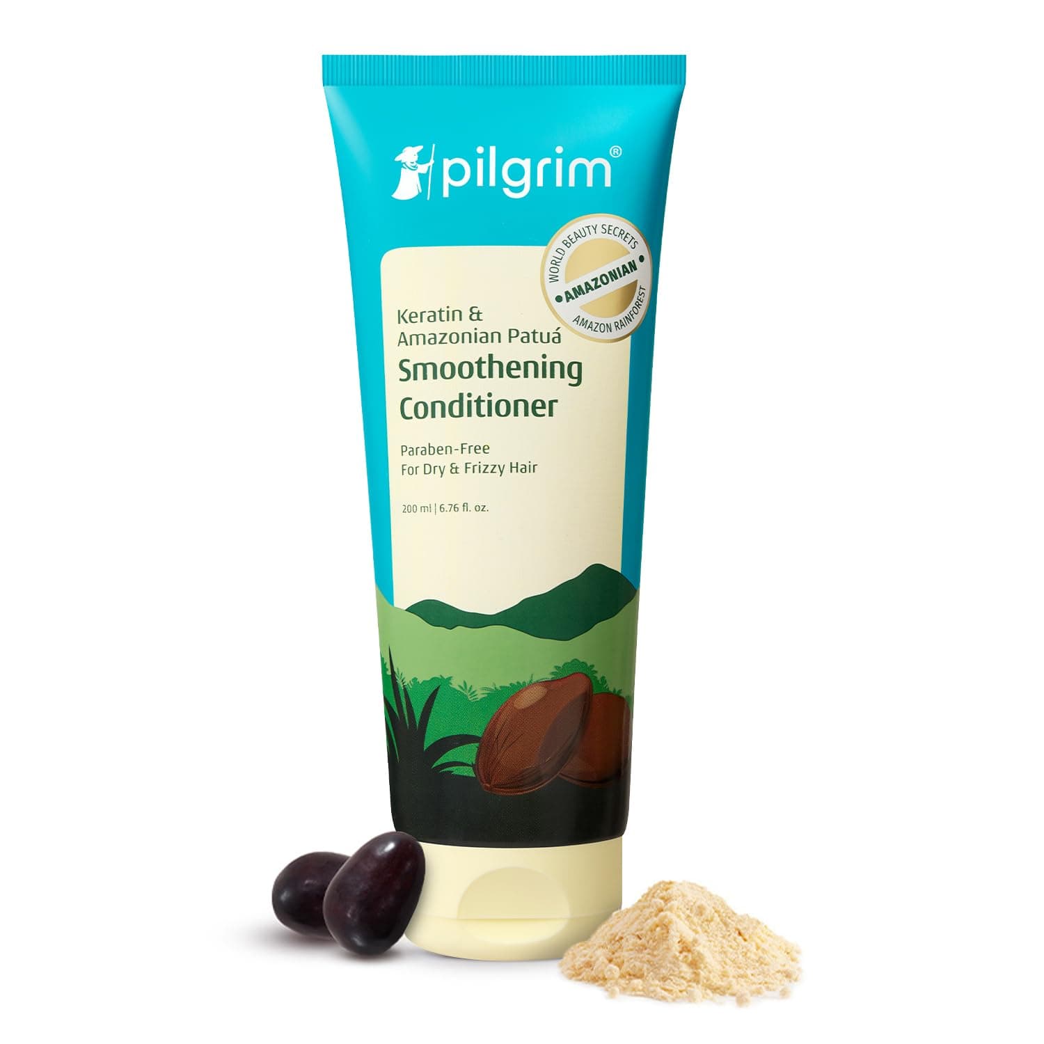 Pilgrim Amazonian Patuá & Keratin Hair Smoothing Conditioner-Unscented- For Dry & Frizzy Hair With Sacha Inchi|Hair Conditioner For Smooth & Silky Hair|Silicone Free|Women & Men|200 Millilitre
