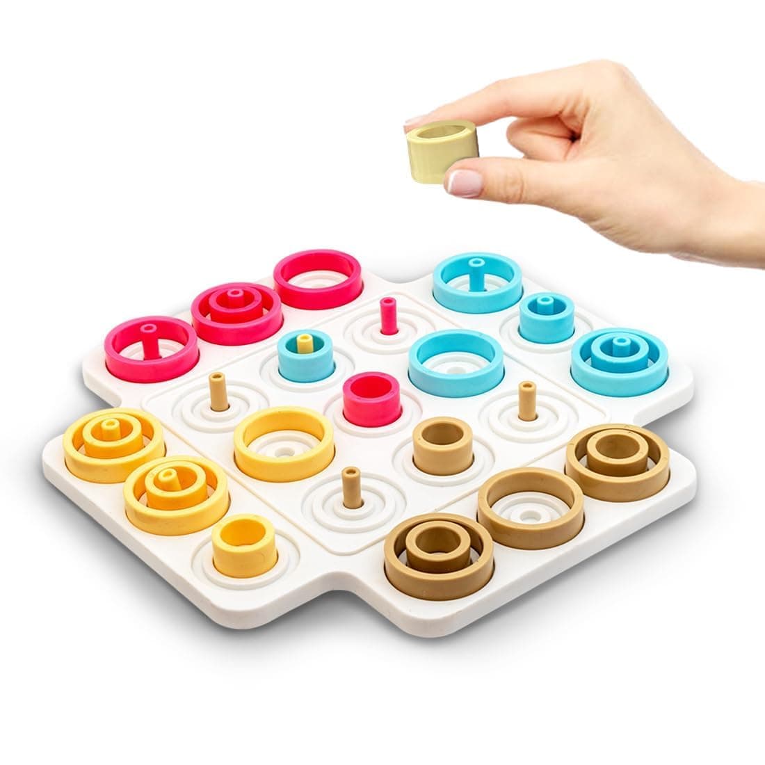 Verra Enterprise Trip Trap Board Game for Kids Teens Adults Family Fun Brain Mind Strategy for 2-4 Players Table Top Interactive Toy with Colorful Rings