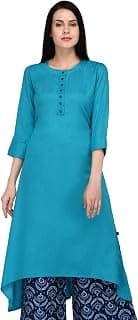 Pistaa's Women's Viscose Regular Fit Casual Kurta