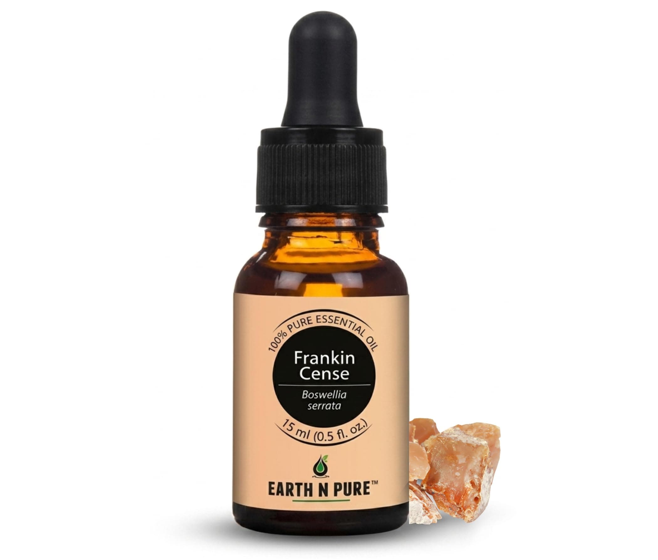 Earth N Pure Frankincense Essential Oil (Loban Oil) Undiluted, Natural and Therapeutic Grade with Glass Dropper -15 ml