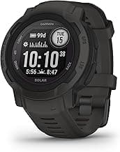 Garmin Instinct 2 Solar, Rugged GPS Smartwatch, Built-in Sports Apps and Health Monitoring, Solar Charging and Ultratough Design Features, Graphite