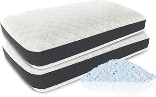 CareFoam Shredded Memory Foam Pillows, Bed Pillows, Cooling Pillows for Sleeping, Adjustable Firm Pillows for Side Back and Stomach Sleepers (King (Pack of 2))