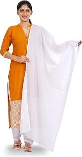 Happy Bunny Pure Cotton Dupatta for Women (2.5m) Soft, Lightweight, and Breathable Skin Chunni, Versatile Solid Color Stole for Everyday Styling and Festive Outfits