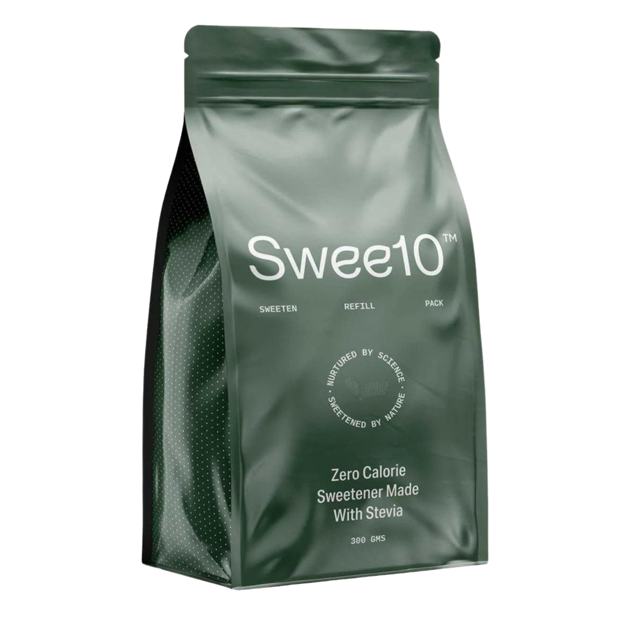 Swee10 Natural Stevia Sweetener Pouch 300g | Sugar Free | Plant Based | Zero Calorie Sugar Substitute | No Maltodextrin, No Aspartame | No Bitter After Taste | Zero Calories | Diabetic & Keto Friendly