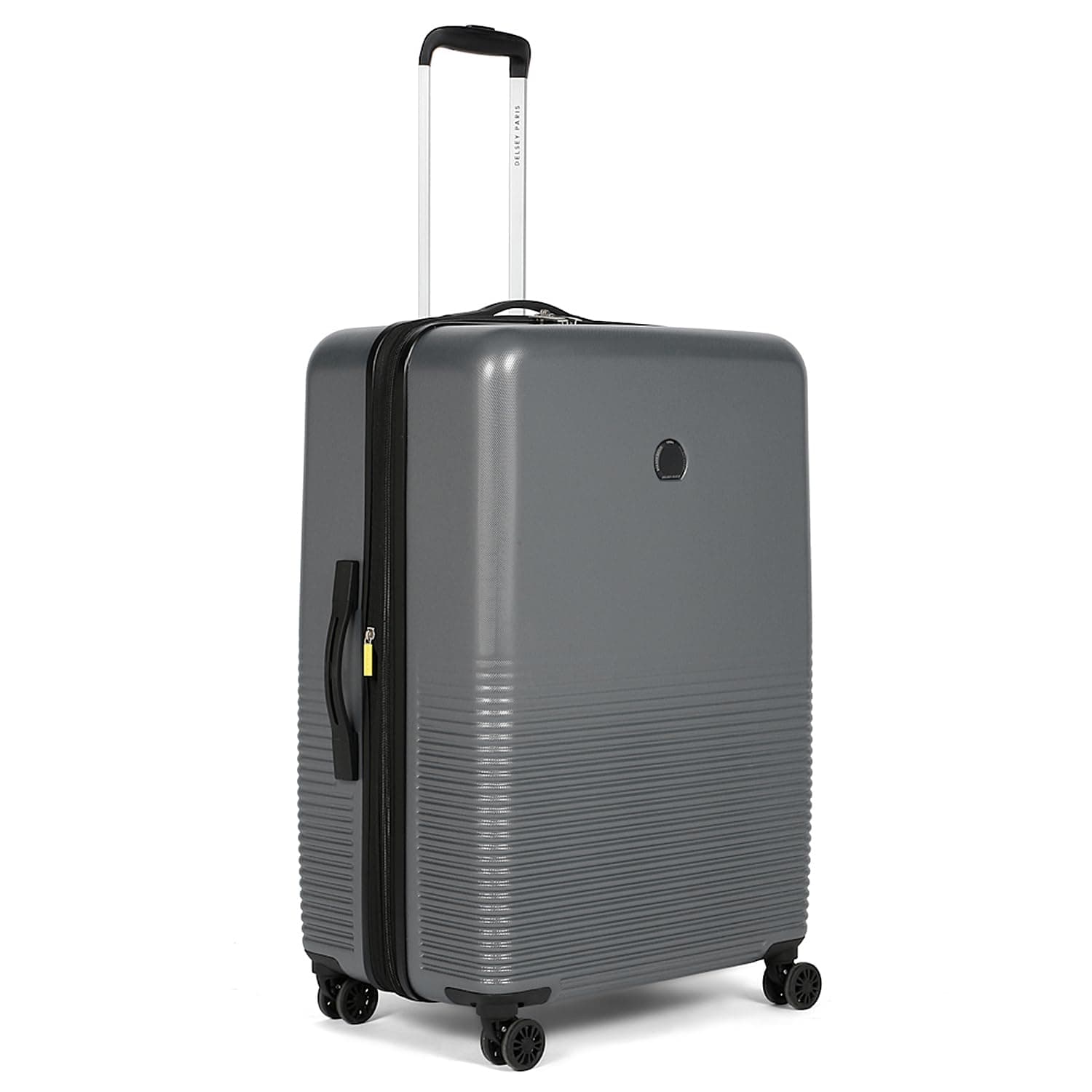 DELSEY PARIS Marina 75 cms Large Check-in Polycarbonate Hard Sided 8 Wheels and Expandable Spinner Suitcase/Trolley Bag for Travel with TSA Lock- Anthracite