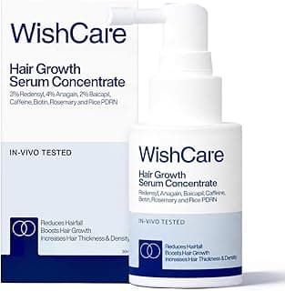 WishCare Hair Growth Serum For Scalp | 94% Saw New Hair Growth | Redensyl & Rosemary Oil | 100% Saw Hairfall Reduction | In-Vivo Tested | For Men & Women | 30ml