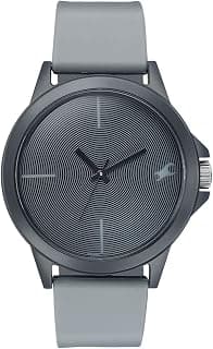 Fastrack Tees Quartz Analog Grey Dial Grey Silicone Strap Unisex Watch - NT38024PP63W