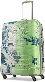 Skybags Large Trooper Size Abs Hardshell Luggage (75 Cm) | Printed Luggage Inline Trolley Bag with 4 Wheels and Resetable Combination Lock | Unisex, Green, Large