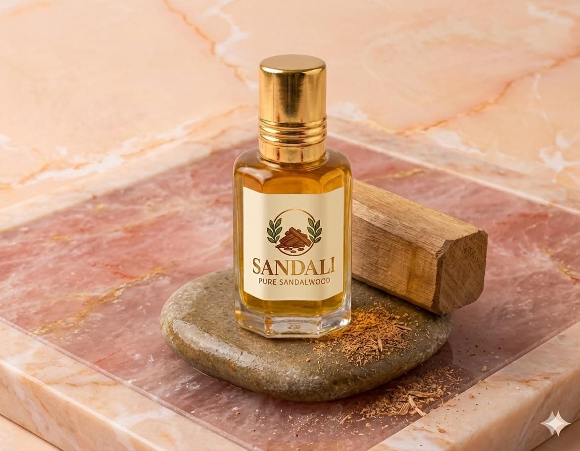 Itran Sandali Sandalwood Attar 6ml | Pure Sandalwood Fragrance | Long Lasting Alcohol-Free Woody Attar for Men & Women