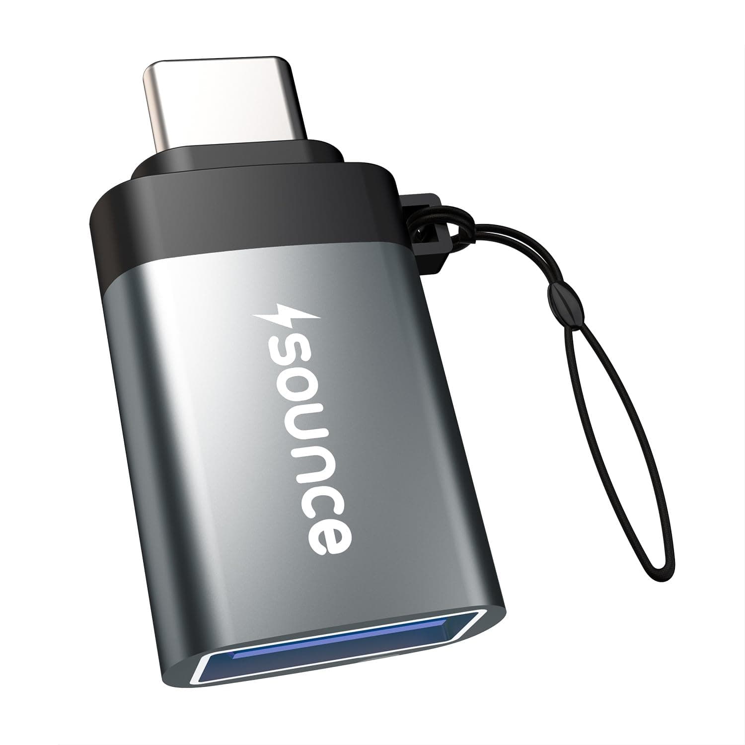 Sounce USB Type C Female to USB Male OTG Adapter Portable High-Speed Data Transfer, Compatible and Works with Laptops, Tablets, Smartphone, Chargers and More Devices with Standard USB A Interface