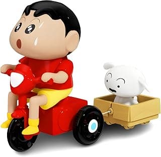 Shinchan Toy for Kids, Shinchan Shiro Action Figure Movable Toy for Babies, Key Operated Wind Up Toys for Kids (Safe for Ages 6+) (Shinchaan with Shreeo)