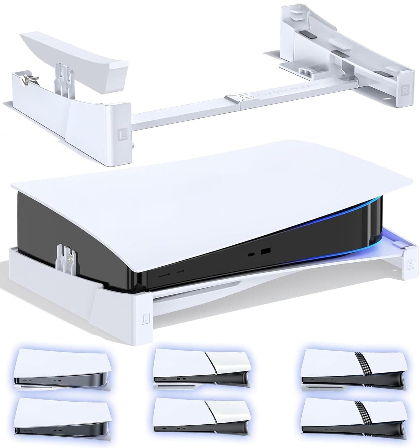 New World Horizontal Stand for PS5/PS5 Slim /PS5 Pro Disc & Digital Console, Desk Stand Anti-Slip Base Stand Accessories for PS5 all PS5 ( Ps5 console not Included)