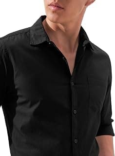 Highlander Men’s Slim Fit Casual Shirt | Long Sleeves | Regular Collar | Casual Shirts | Stylish Shirt for Men