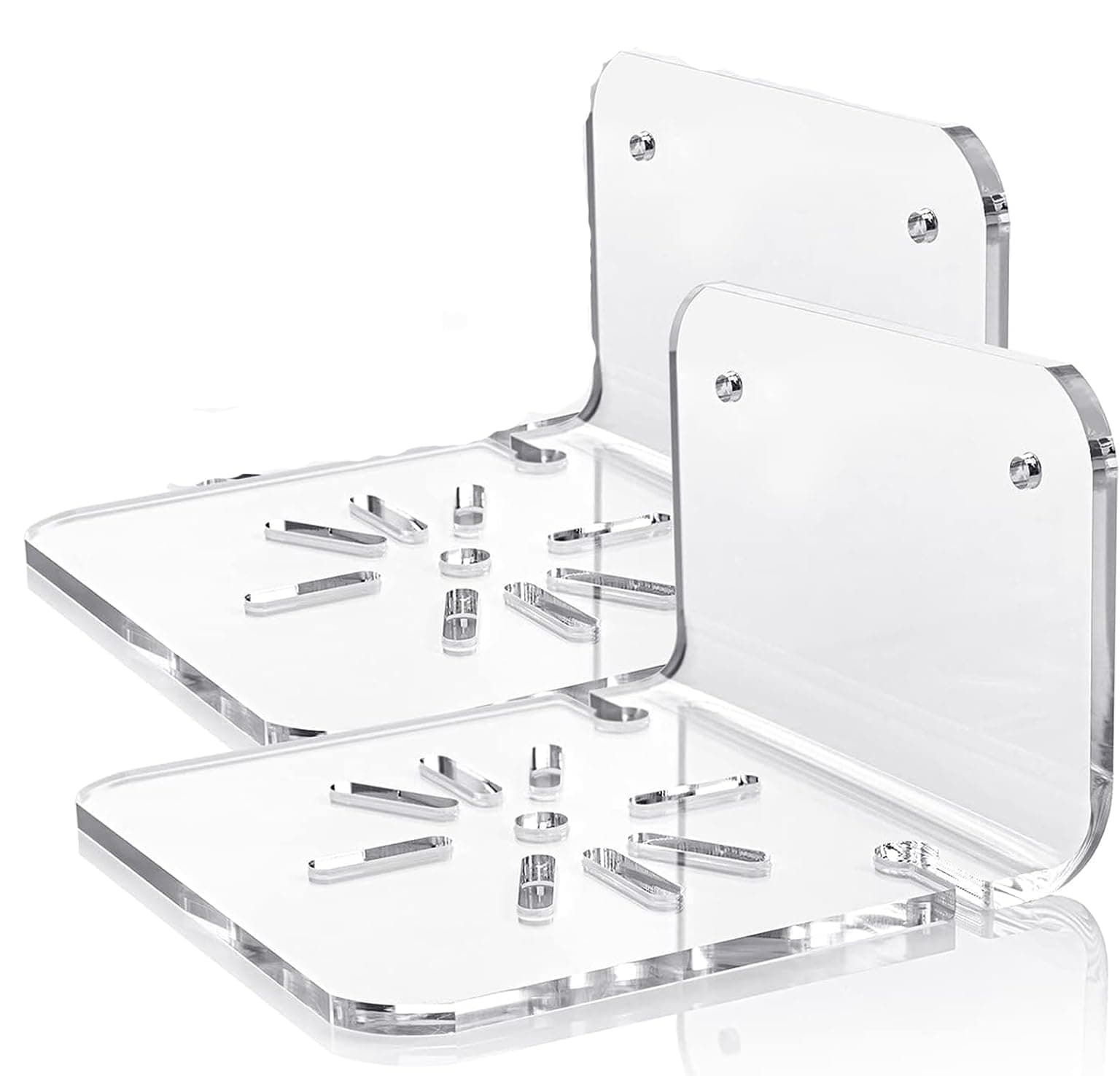 Parikshit Sublimarion Acrylic CCTV Camera Wall Mount Bracket Stand Holder for Dome Security WiFi Camera Home Outdoor Indoor Office Shop Pack of 2 (8 Holes)