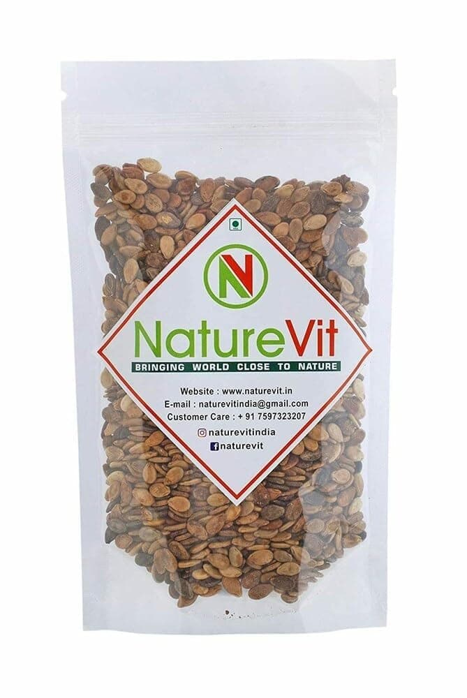 NatureVit Whole Watermelon Seeds for Eating, 400g | Tarbooj Beej | Watermelon Seeds with Skin | Roast & Eat