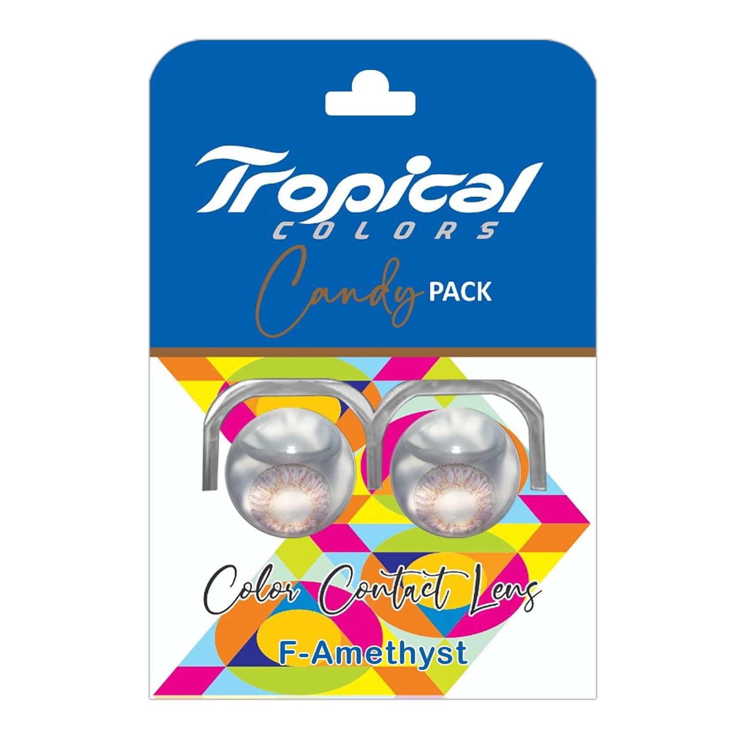 Tropical Colors Candy Pack Zero Power Colored Lenses (2 Lens/Pack) (F Amethyst)