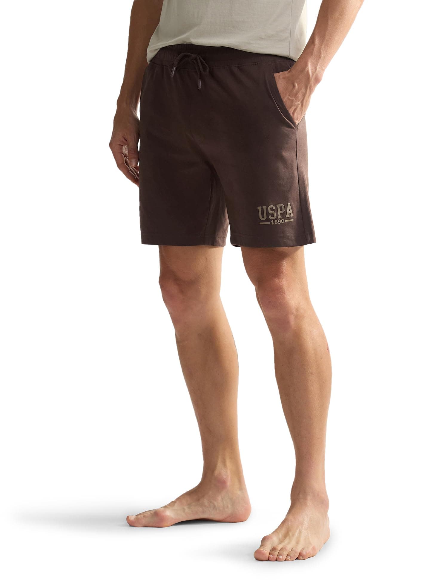 U.S. Polo ASSN. Men's IYBF Solid Logo Knit Lounge Shorts