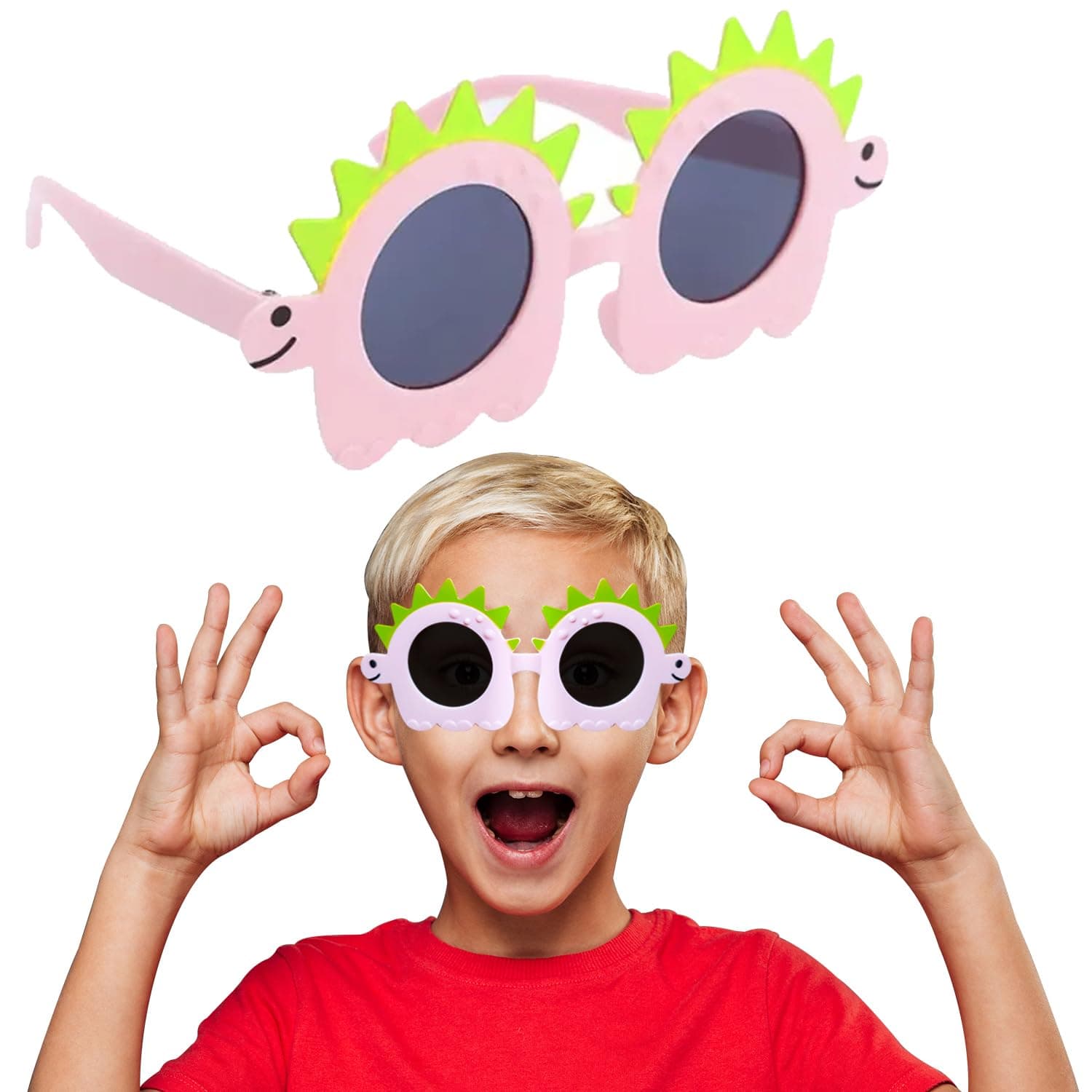 Party Propz Party Glasses for Kids - 1Pc Dinosaur Party Favours for Kids | Birthday Props for Kid | Funny Goggles for Kid | Cute Eye Glasses | Birthday Accessories