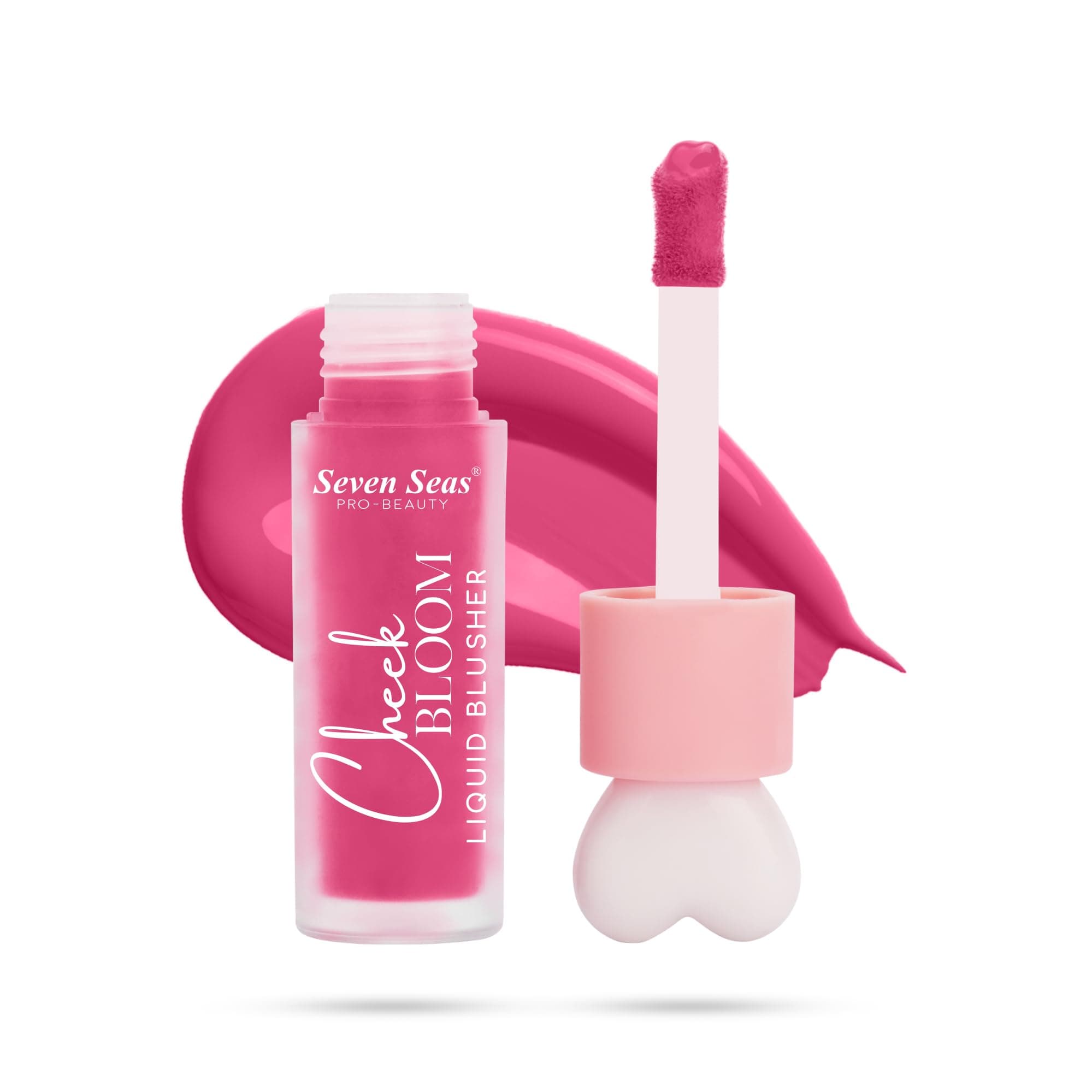 Seven Seas Cheek Bloom Liquid Blusher & Lip Gloss | Highly Pigmented | Long-lasting | Buildable & Blendable | All Skin Types | Shade- 03-Rosy Cheeks-5g)
