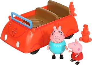 Peppa Pig Peppa's Family Red Car with Sound Effects, Includes 2 Figures, Peppa's Preschool Toy 3 Years and Up, Birthday Gift Toys Playset for Kids,Playset