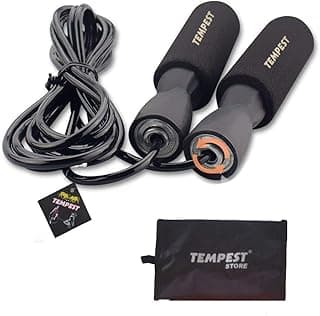 Skipping Rope for Men, Women & Kids | Adjustable Jump Rope with Foam Handles | Tangle-Free Speed Rope for Fitness, Weight Loss & Home Workout | Exercise Rope with Carry Bag