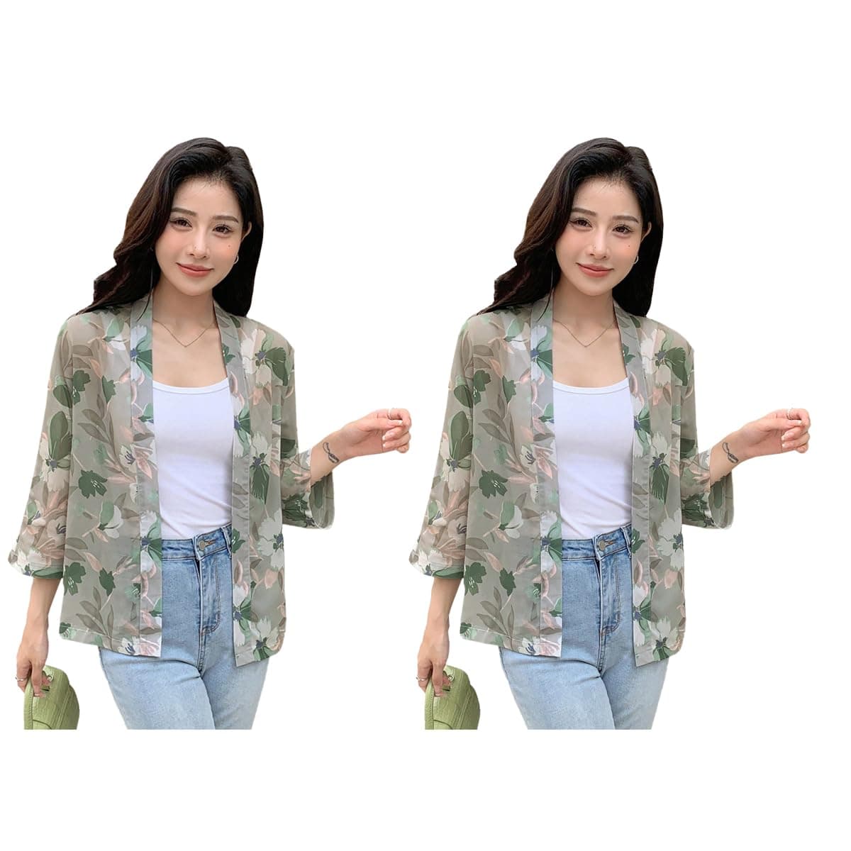 TOPLOT Women's Shrug | Stylish Layering Top | Floral Design Shrug | Easy Wear Structure | Trendy Look Styling | Versatile Casual & Everyday Fashion| Available in Pack of 2 (5148)