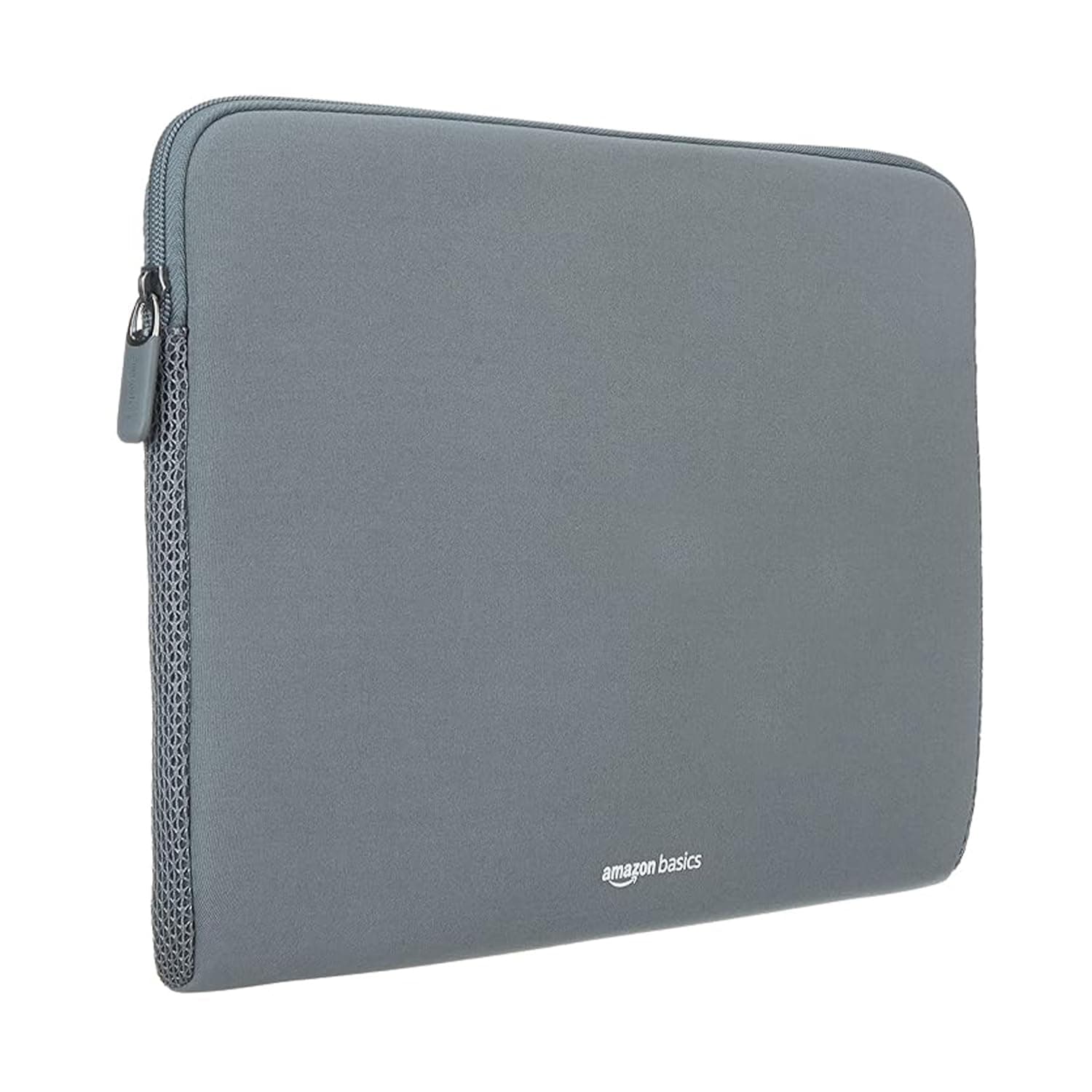 Amazon Basics Laptop Sleeve Case Cover Pouch for 14-Inch, 14.1-Inch Laptop for Men & Women | Slim Profile Neoprene, Soft Puffy Fabric Lining, 360° Protection, Smooth & Premium Zipper (Grey)