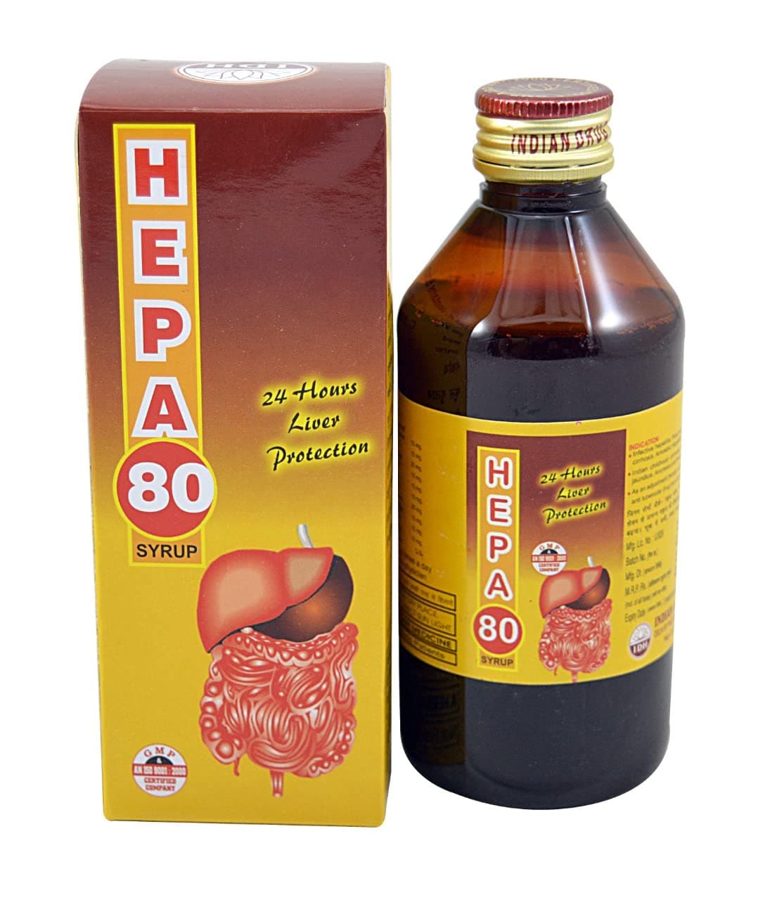I D H HEPA-80 Ayurvedic Syrup 450ml | HEPA-80 Liver Syrup & Health Care Formula | support Digestion & Appetite | Fatty Liver Syrup for Daily Wellness