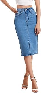 GRECIILOOKS Denim Skirt for Women | Long Skirt for Women | Skirt for Women | Denim Skirt for Women Long | Pencil Skirt for Women