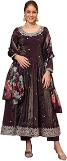 SHOPPING QUEEN Women's Silk Embroidered Kurta, Pyjama & Dupatta Set