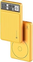 Portronics Luxcell Wireless Mini 10k 10000mAh 15W Magnetic Wireless Fast Charging Nano Power Bank with 22.5 Wired Output Compatible with iPhone 12 & Above & Other QI Enabled Devices(Yellow)