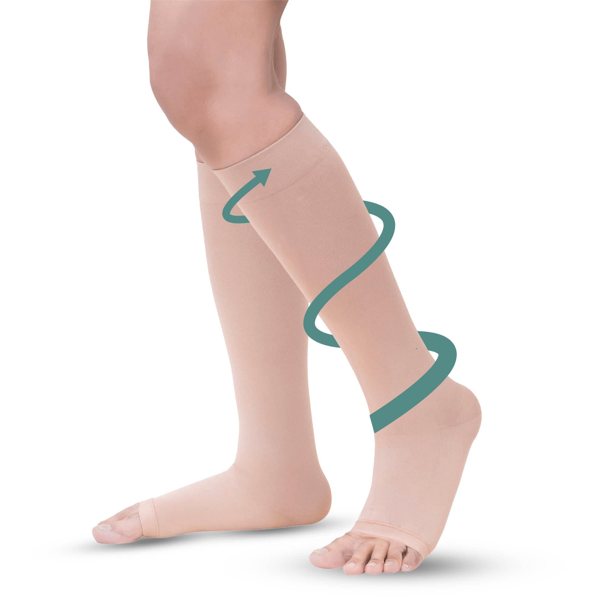 Sorgen Class I Medical Compression Stockings for Varicose Veins | Class 1 Knee Length stockings | Below Knee Class I Compression Socks | 18-21 mm Hg pressure stockings