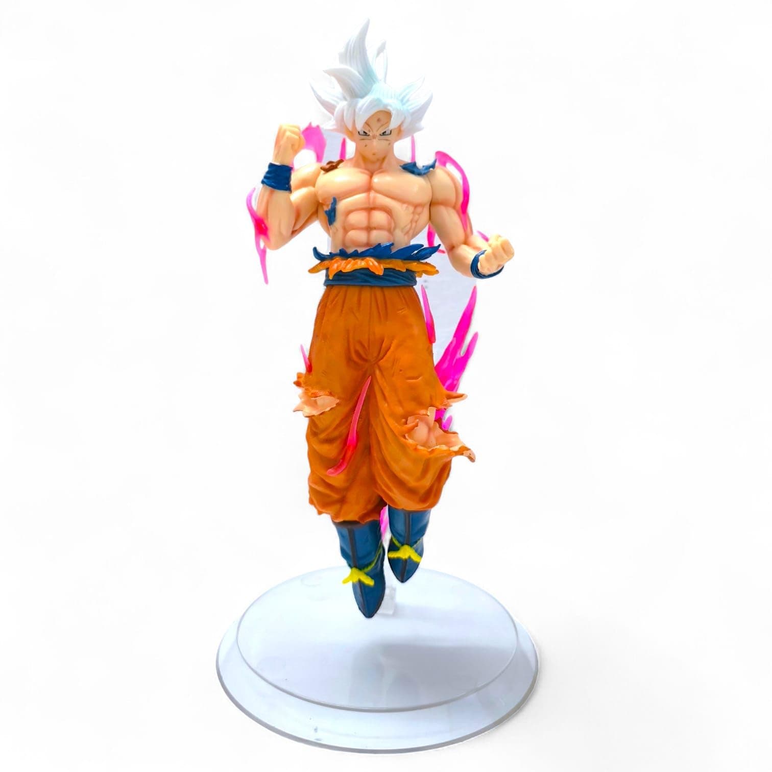 Mayatra's Dragon Ball Super Goku Ultra Instinct Action Figure, PVC Collectible Statue with Display Stand