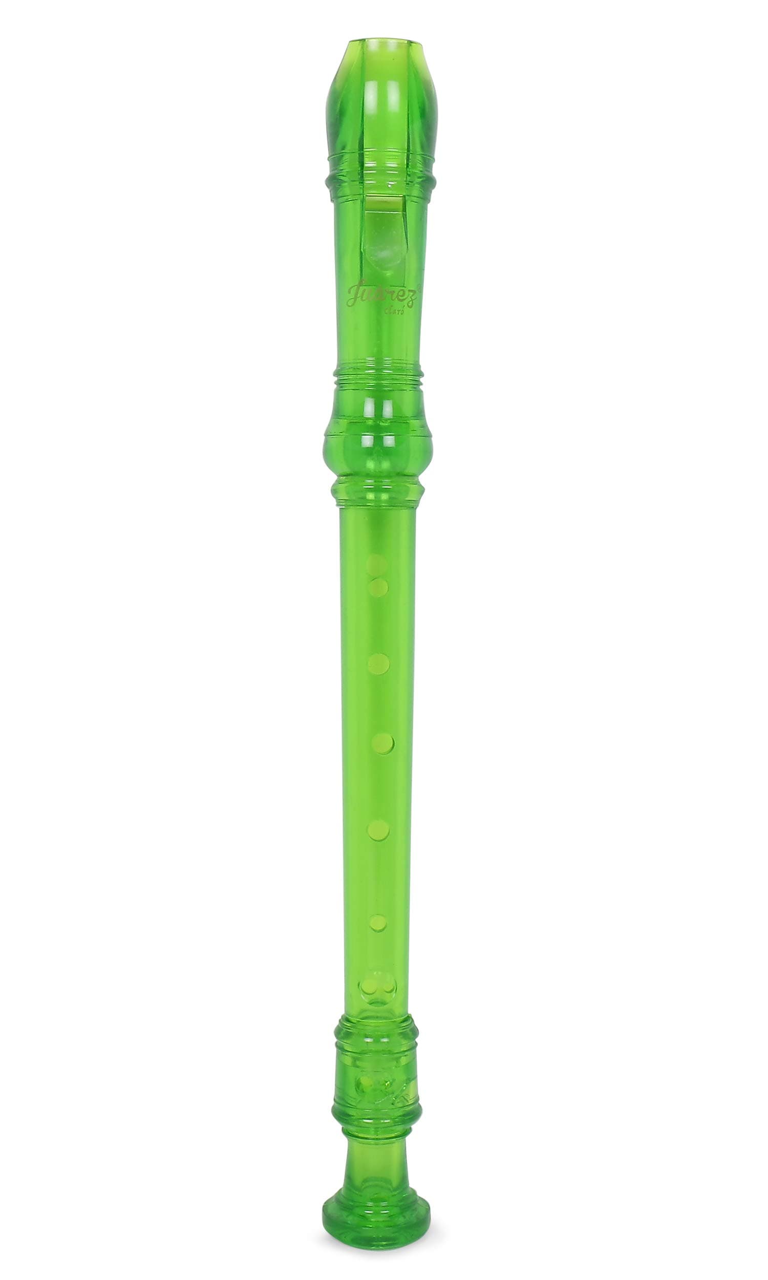 JUAREZ JRF100GR Claró Descant German Style 8 Holes Soprano Recorder Flute with Cleaning Rod Suitable for School Ensembles | Home Practice | Music Classes | Gift, Green with Cleaning Rod & Case