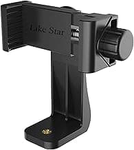 Like Star 360° Degree Mobile Phone Holder with Universal 1/4 Screw Adjustable Clamp Mobile Tripod Mount Adapter Compatible with Smartphones & TripodsnSelfie Stick (Black)