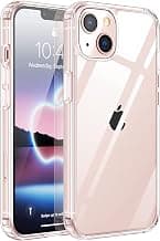 Amozo Ultra Hybrid Camera and Drop Protection Back Cover Case for iPhone 13 (TPU + Polycarbonate | Crystal Transparent)