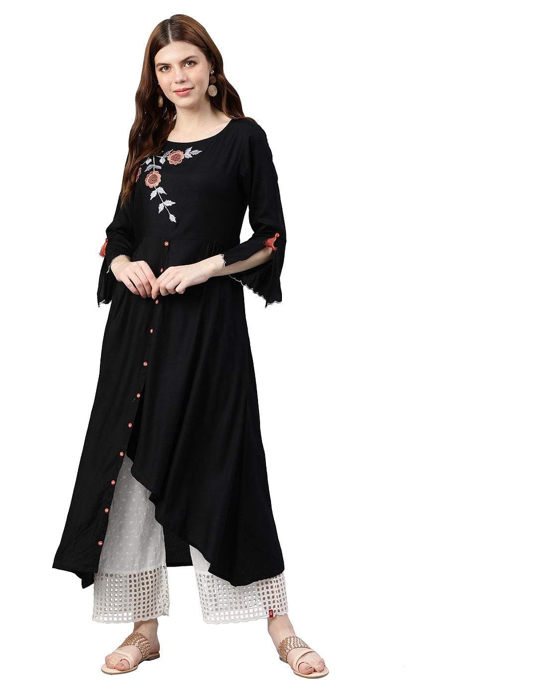 Yash Gallery Women's Rayon Regular Fit Casual Kurta