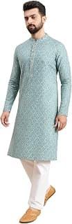 Amazon Brand - Tavasya Men Rayon Blend Geometric Regular Kurta