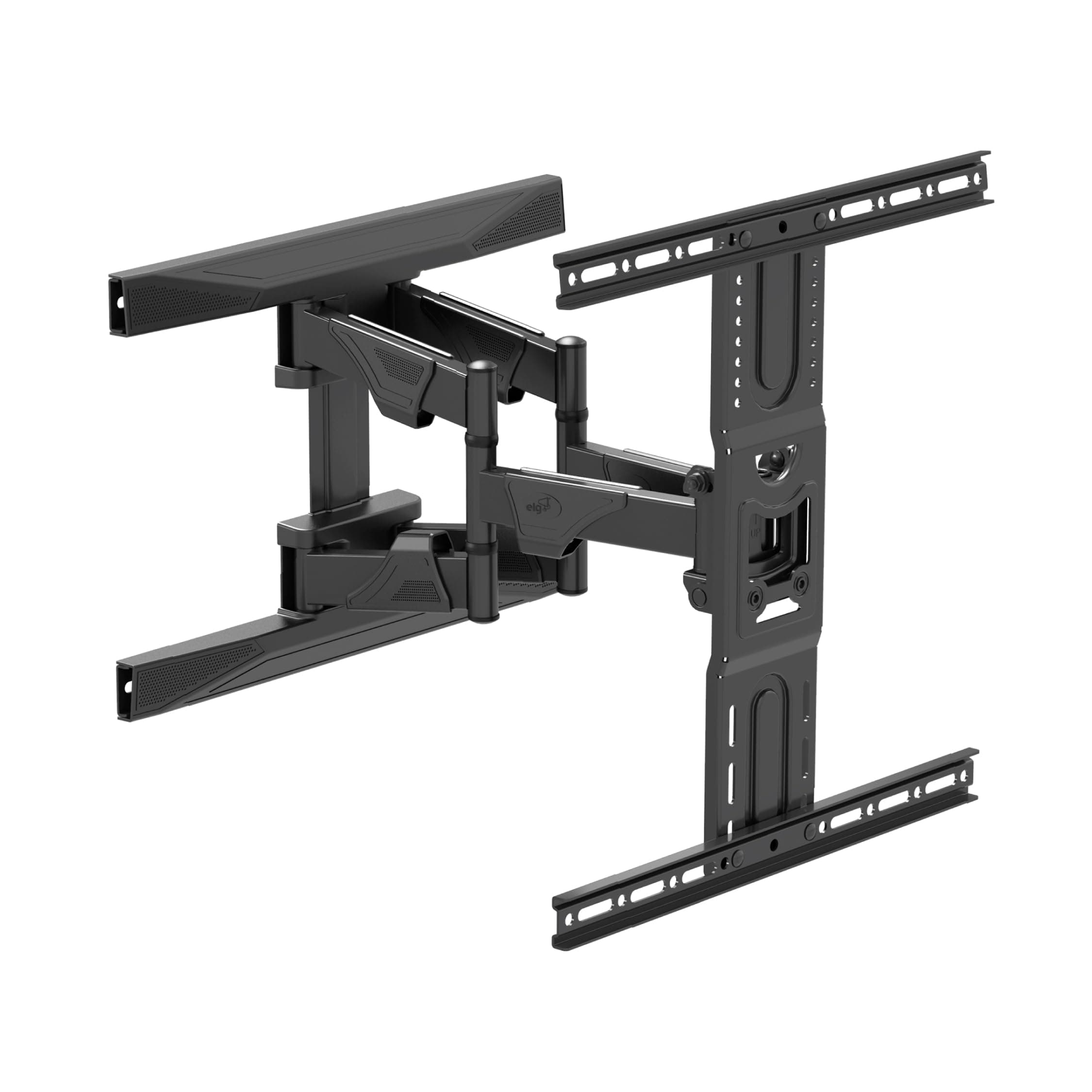 ELG Full Motion TV Wall Mount for TVs 40'' to 86'', Holds up to 99 lbs,6-Way Swivel Tilt Cantilever| Boost Viewing with LED/LCD/Plasma| Easy Setup, Sleek Modern Look! Fits 16" Wood Studs,A02V6N, Black