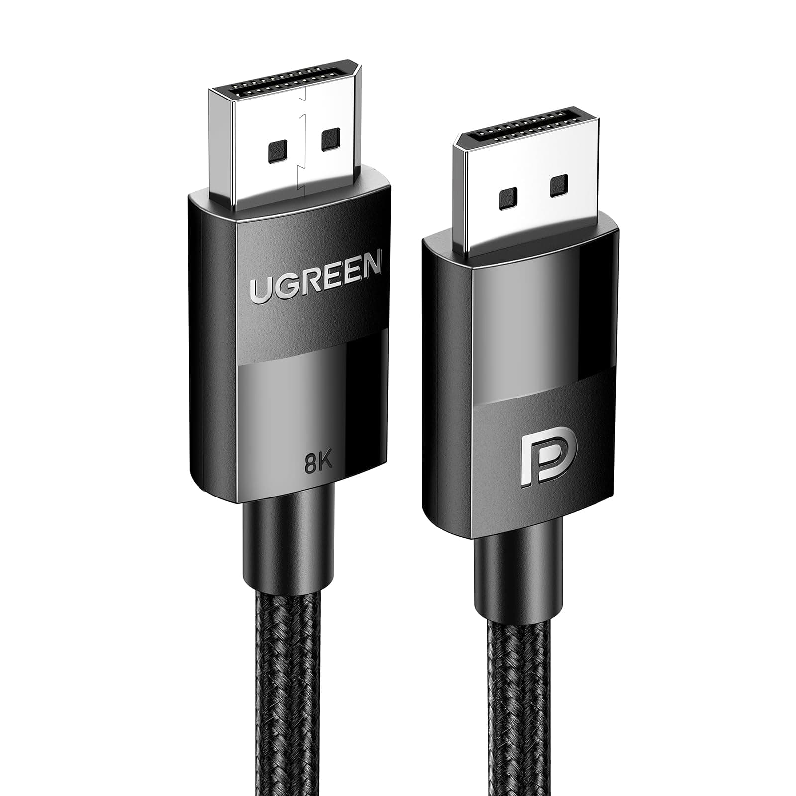 UGREEN 8K@60Hz, 4K@240Hz VESA Certified DisplayPort 1.4 Cable 2M | Display Port Cord Support 32.4Gbps, HDR, HDCP, FreeSync, G-Sync, HDR for HDTVs, Displays, Monitors, Graphics, PC