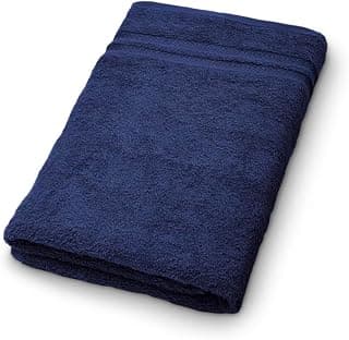 Welspun 100% Cotton Quick Dry Bath Towel | High Absorbency Super Soft, Fast Drying Towels for Bath | 380 GSM Large Size Bath Towel for Men and Women | 70cm X 150cm - Dark Blue