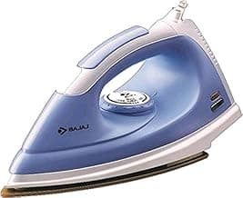 Bajaj Plastic 440304 1000-Watt Dry Iron (White), 1000 Watts, Pack of 1